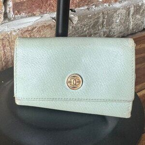 Chanel Sage Green Key Holder Wallet
